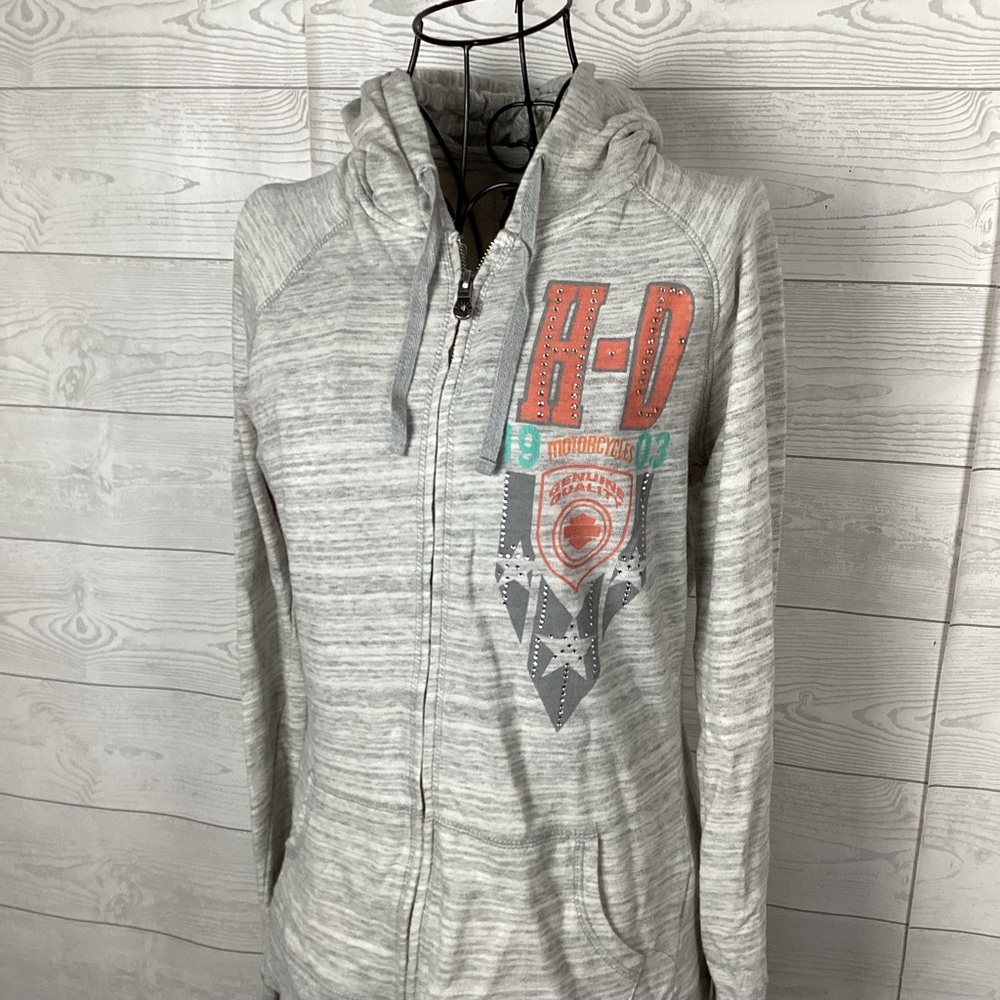Harley-Davidson Gray Zip-Up Hoodie